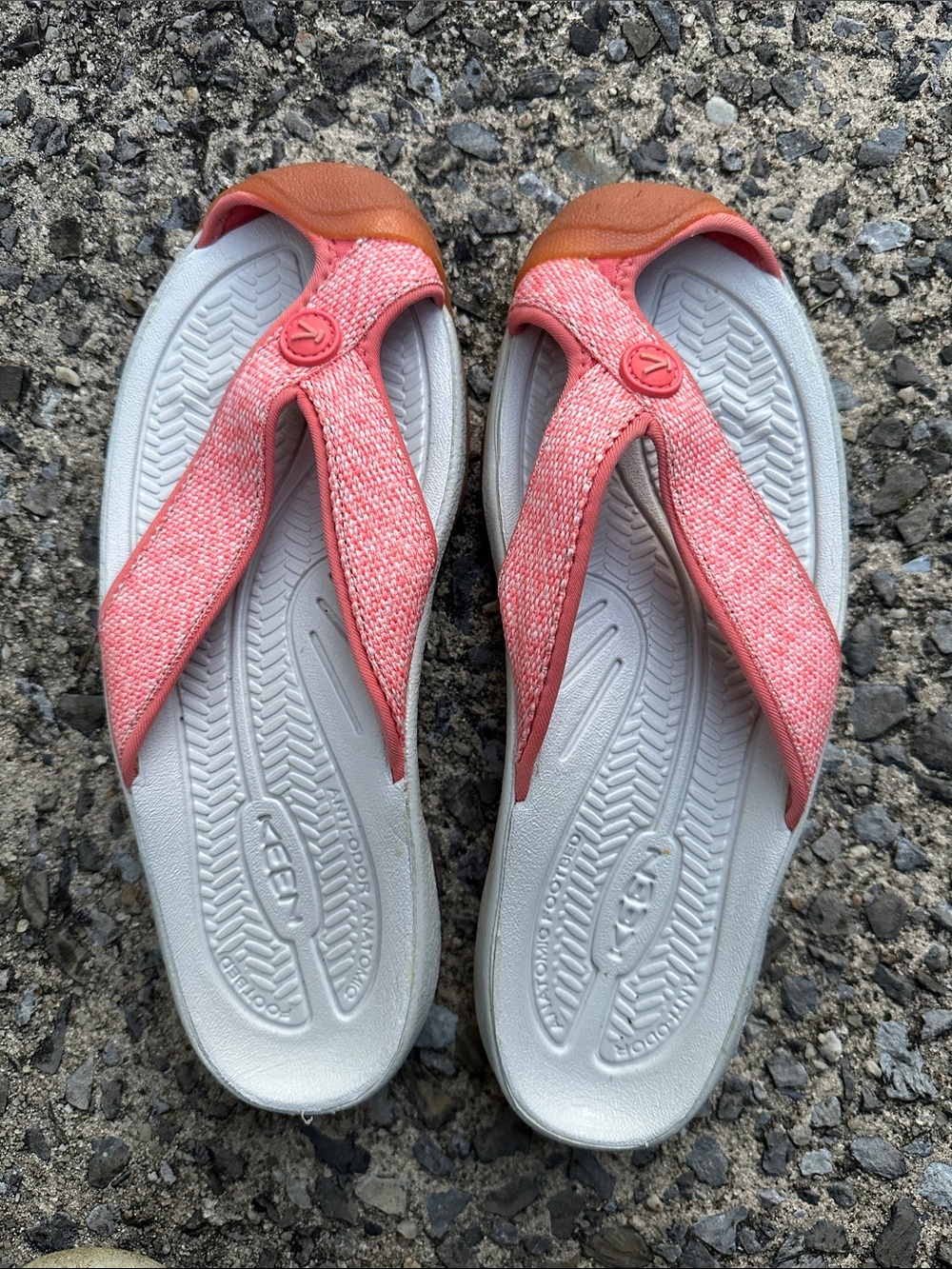 KEEN Coral-Orange Women’s Twist Strap Sandals